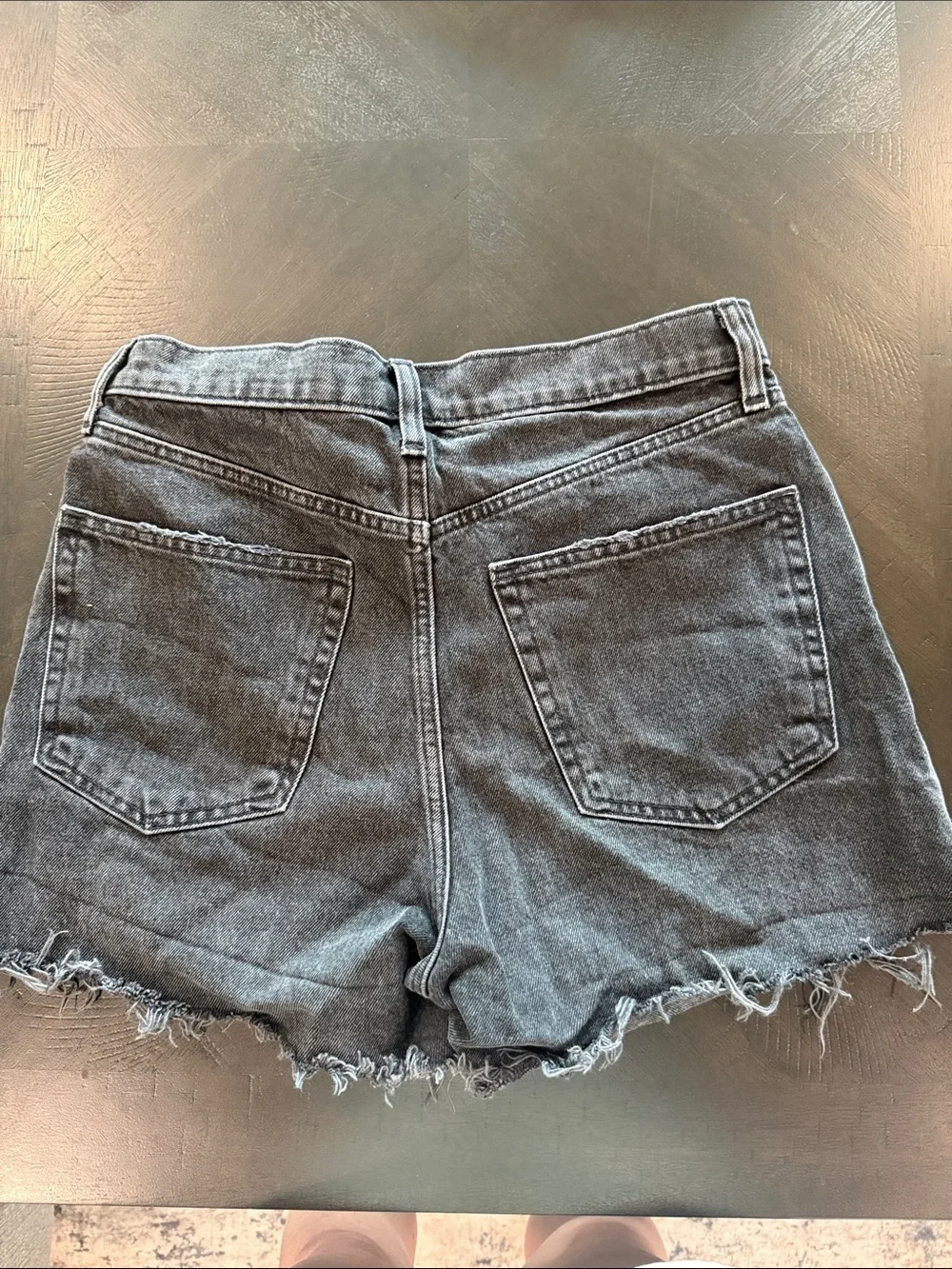 Women’s Distressed Black Denim Shorts